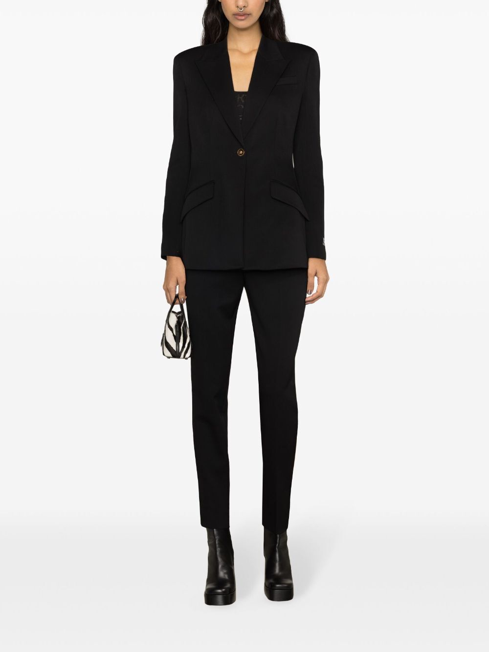 VERSACE Stretch Wool Fabric Jacket for Women