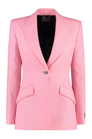 Áo khoác một hàng  Versace cỡ S, màu hồng