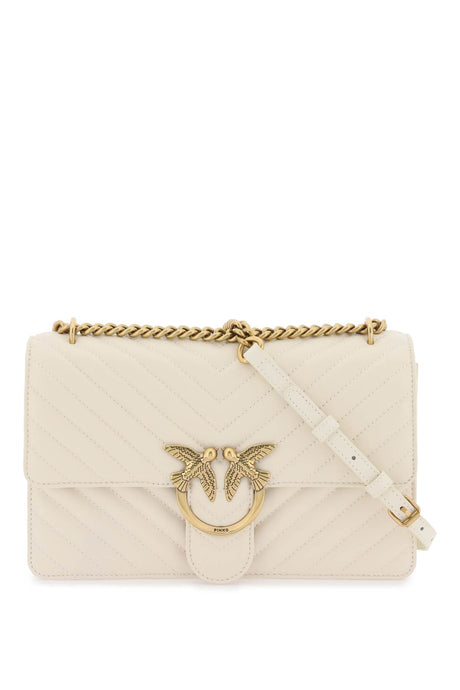 PINKO Classic Chevron Quilted Love Handbag - Mini Size