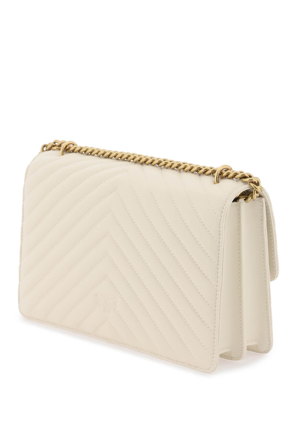 PINKO Classic Chevron Quilted Love Handbag - Mini Size