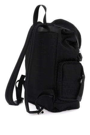 VERSACE Sleek and Sophisticated All-Over Nylon Backpack for Men