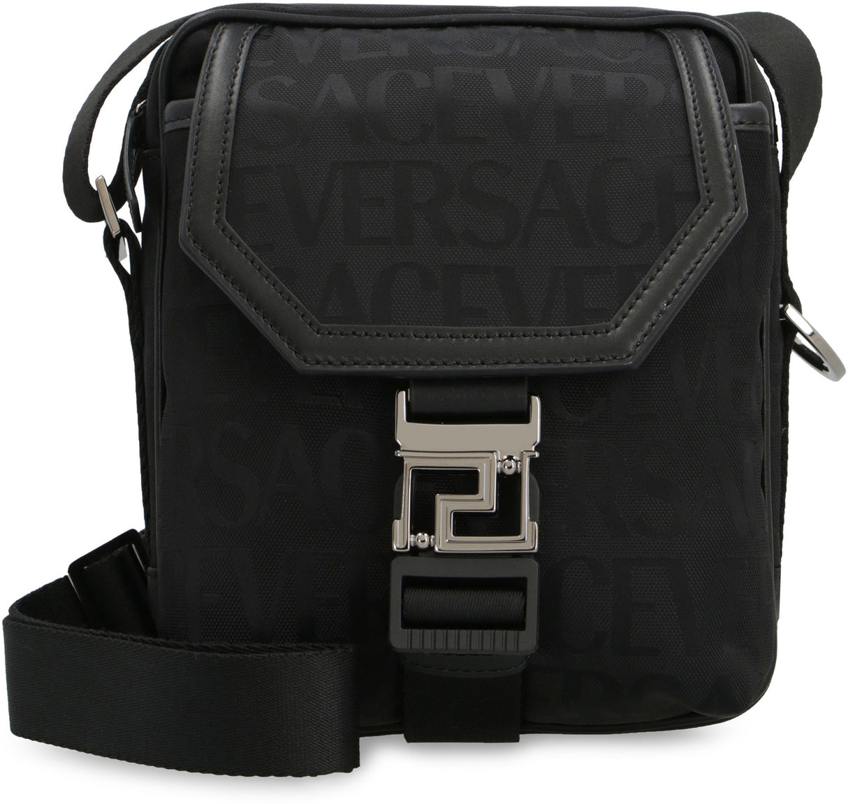 Túi xách đeo vai Versatile All-Over Logo in hình khắp thân với da cổ