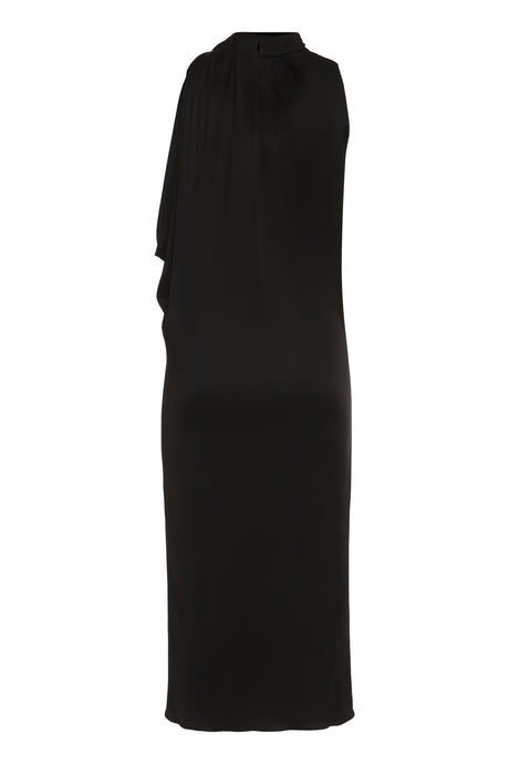 VERSACE Elegant Black Draped Dress for Women - SS23 Collection