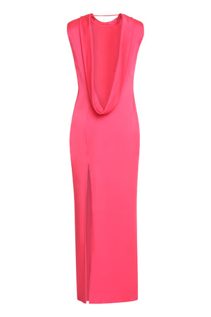 VERSACE Fuchsia Draped Sheath Dress for Women