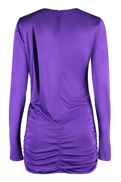 VERSACE Purple Cut-Out Mini Dress for Women - SS23 Collection