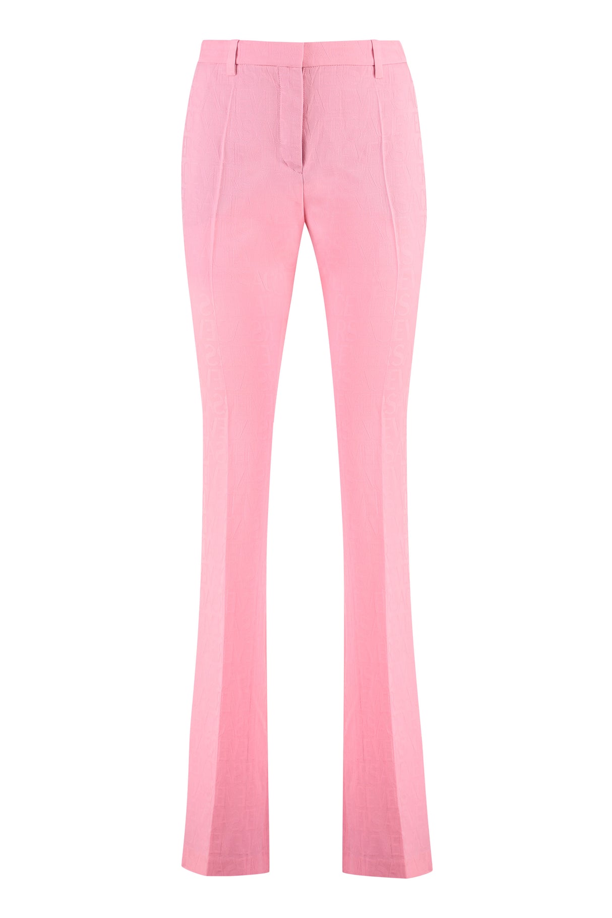 Flared Pink Wool Trousers for Women - Bộ sưu tập FW23