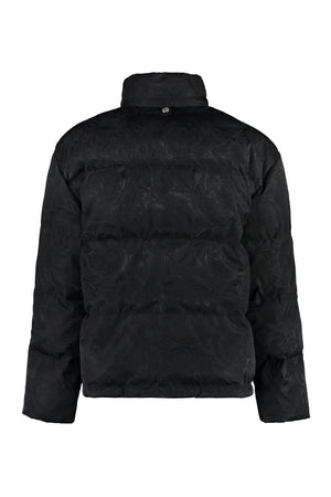 VERSACE Men's Jacquard Full Zip Down Jacket for FW23