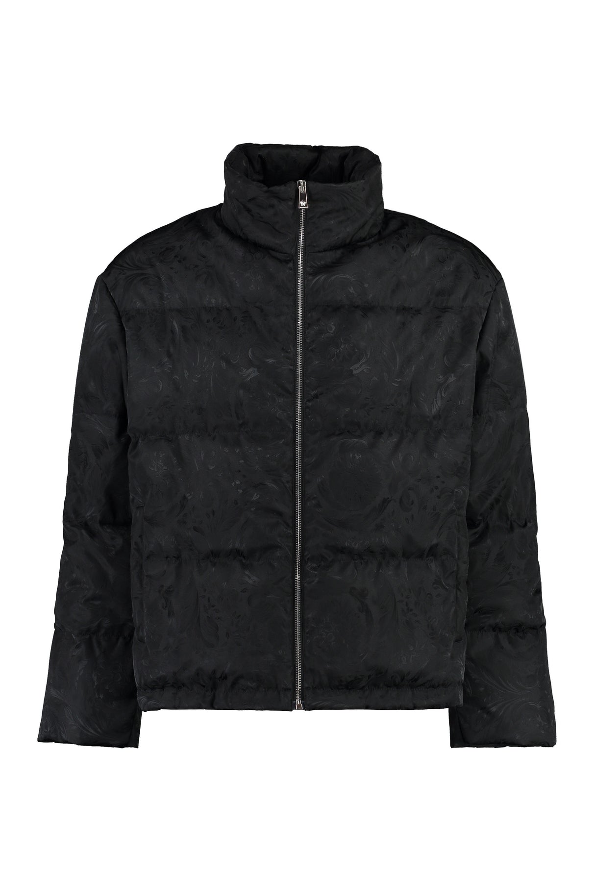 VERSACE Men's Jacquard Full Zip Down Jacket for FW23