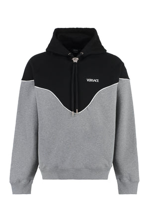 VERSACE Men's Grey Cotton Hoodie - FW23