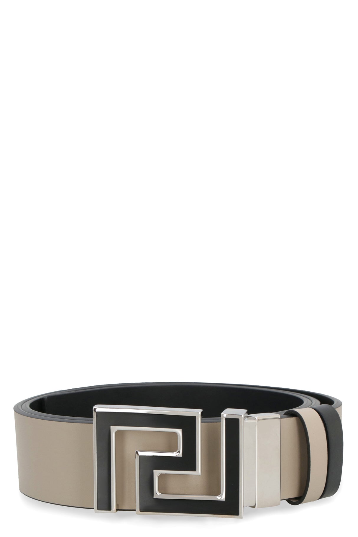 VERSACE Men's Reversible Leather Belt - Sand