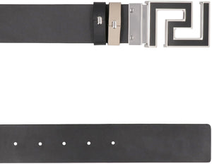 VERSACE Men's Reversible Leather Belt - Sand