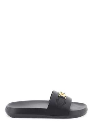 VERSACE Black Biggie Medusa Slide Sandals for Men - SS24 Collection