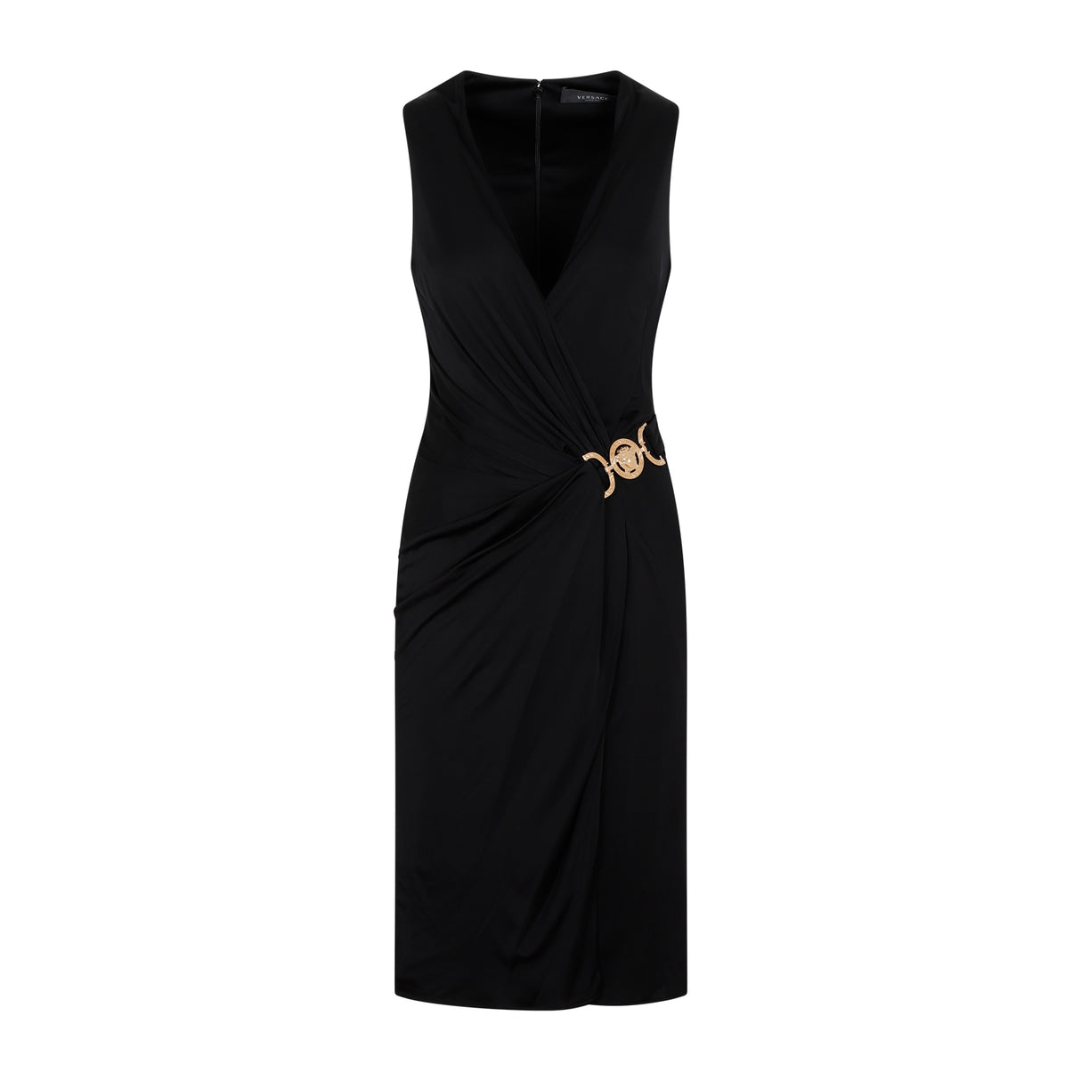 VERSACE Women's Black Viscose Dress for FW23