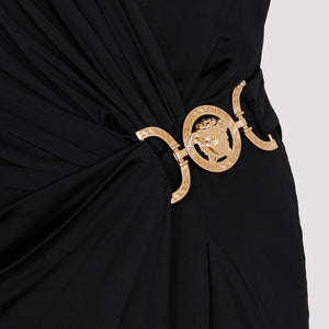 VERSACE Women's Black Viscose Dress for FW23