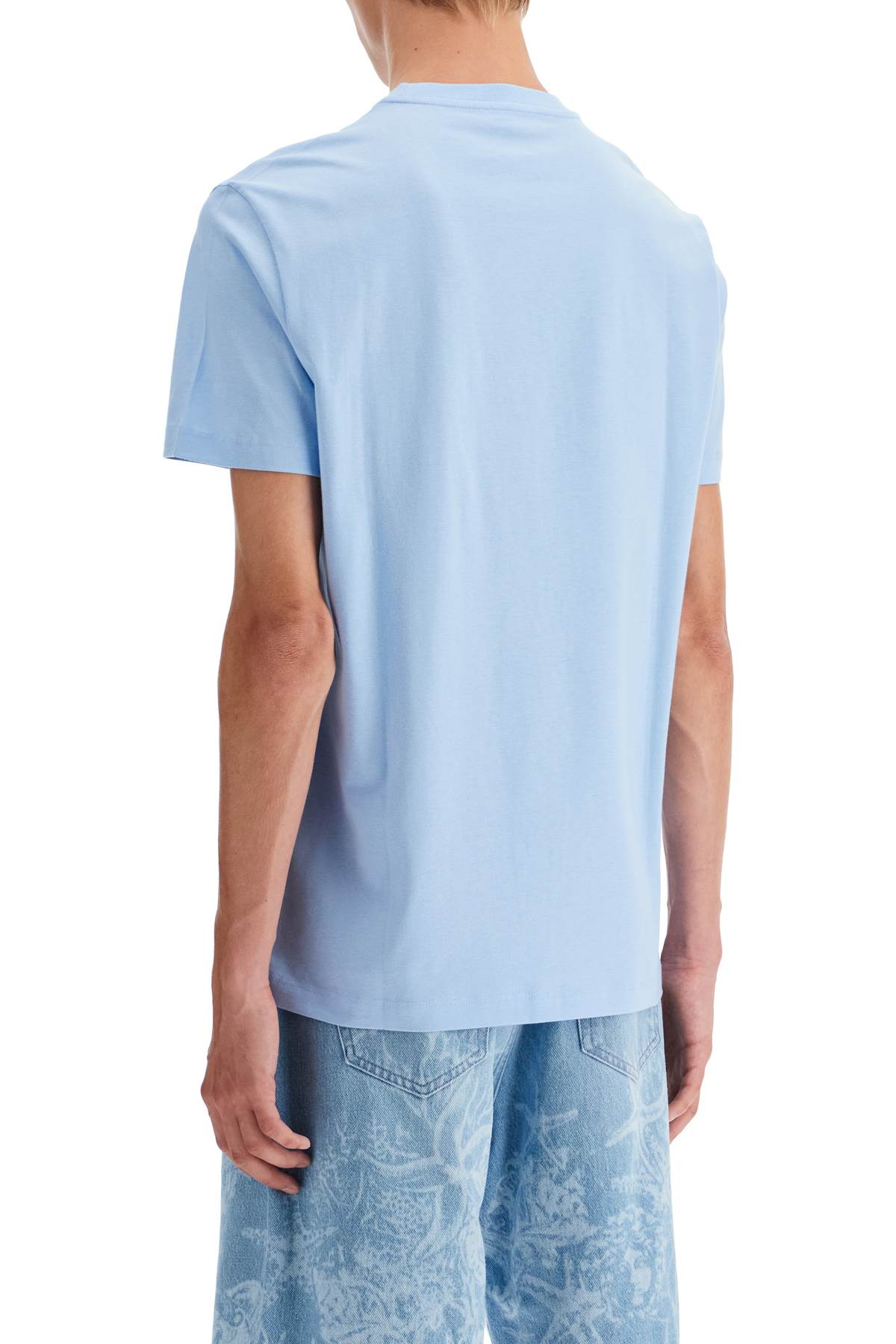 Áo T-Shirt Cotton Đen Cổ Điển Cho Nam