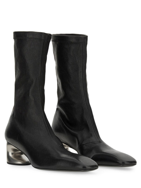 JIL SANDER Premium Leather Ankle Boots for Women