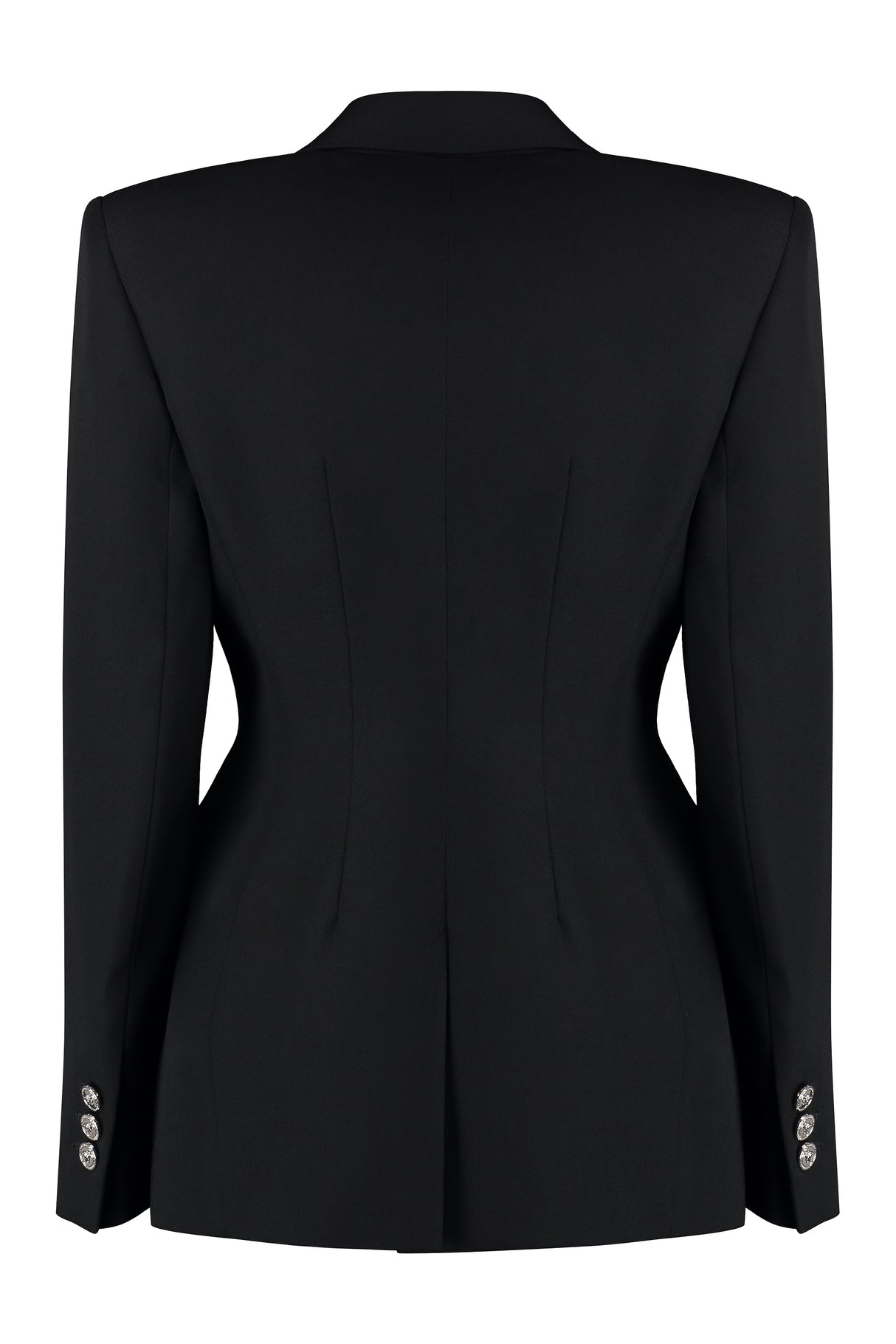 VERSACE Black Wool Single-Breasted Blazer for Women