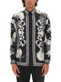 VERSACE Silk Baroque Sea Shirt - Regular Fit, Size 48