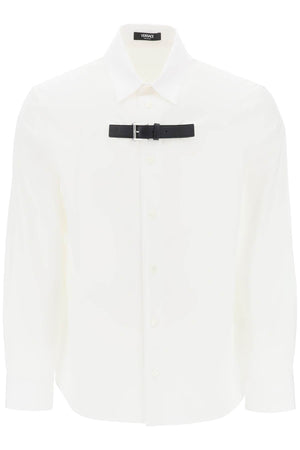 VERSACE Men's Leather Strap White Shirt for FW23