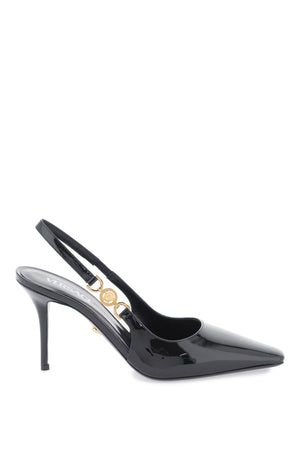 Giày Cao Gót Đen Bóng Slingback - FW23