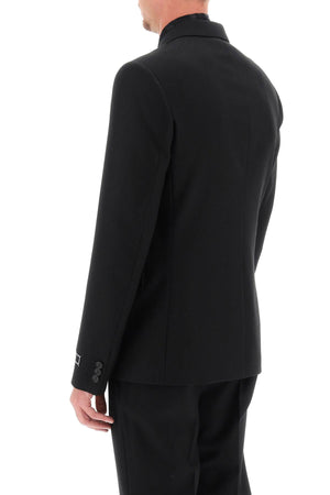 VERSACE Black Wool Tailoring Jacket for Men - FW23 Collection