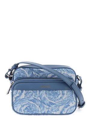 VERSACE Baroque-Inspired Messenger Handbag