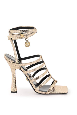 VERSACE Luxurious Snake-Effect Sandals for the Fashion-Forward Woman