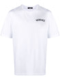 VERSACE Men's Ribbed White Cotton T-Shirt for SS24