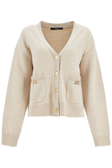 VERSACE Oversized Wool and Cashmere Cardigan