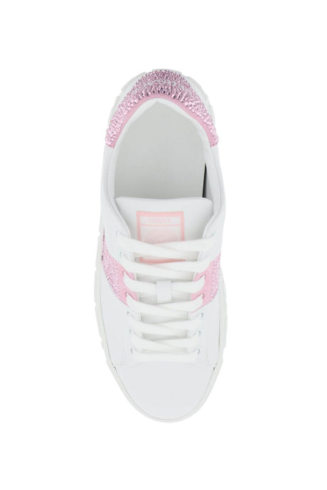 VERSACE Blingin' in Pink: Rhinestone Studded Sneakers for the Fashion-Forward Woman
