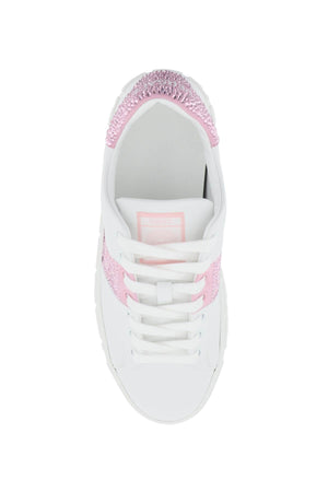 VERSACE Blingin' in Pink: Rhinestone Studded Sneakers for the Fashion-Forward Woman