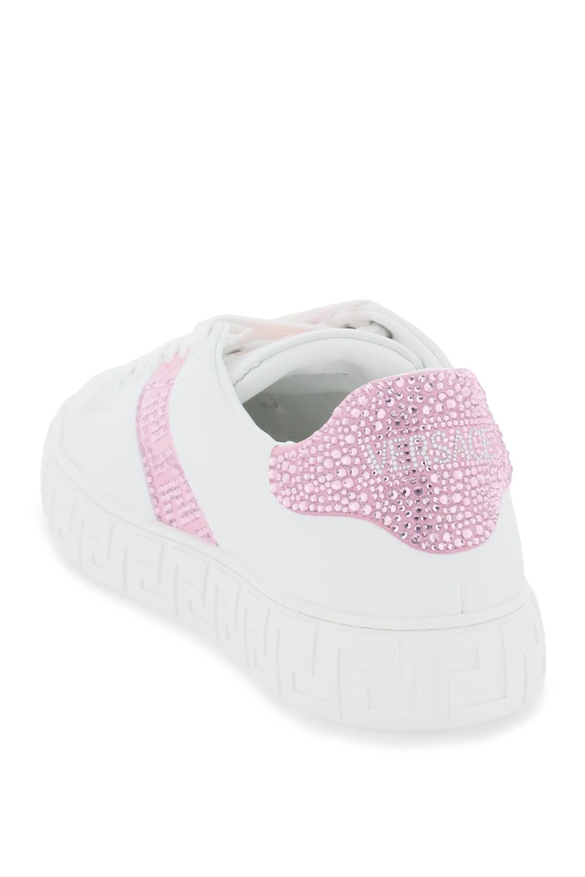 VERSACE Blingin' in Pink: Rhinestone Studded Sneakers for the Fashion-Forward Woman