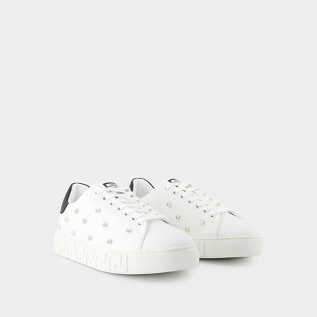 VERSACE Elegant Women’s Sneakers with Crystal Details