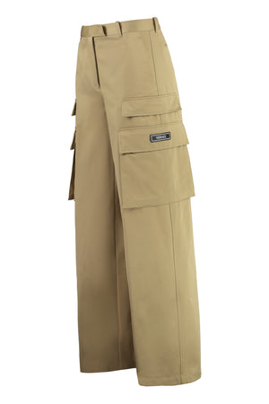 VERSACE Beige Cargo Trousers with Eight Pockets for Women - Spring/Summer 2024 Collection