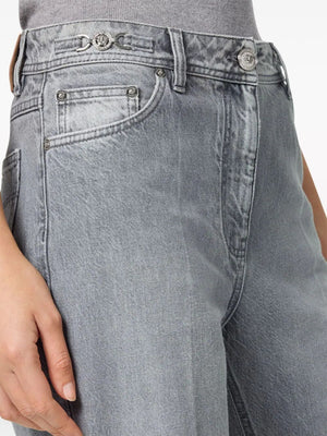 VERSACE Gray Girlfriend Jeans with Medusa Motif for Women