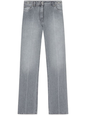 VERSACE Gray Girlfriend Jeans with Medusa Motif for Women