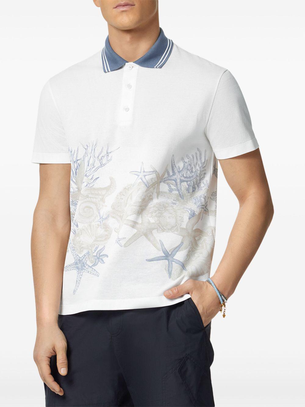 VERSACE Holiday Print Polo Shirt