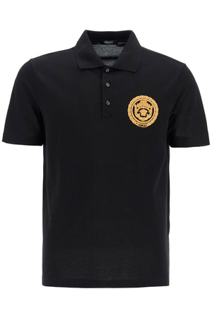 VERSACE Chain Crest Short-Sleeve Polo Shirt - Men’s Regular Fit