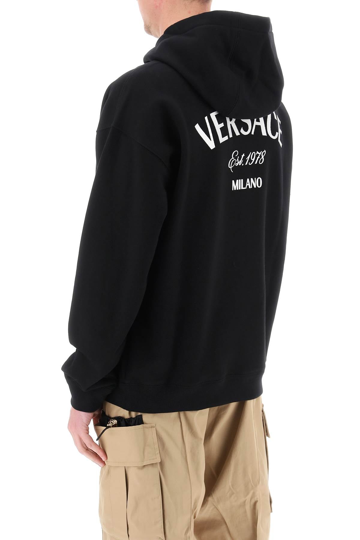 VERSACE Embroidered Stamp Sweatshirt for Men