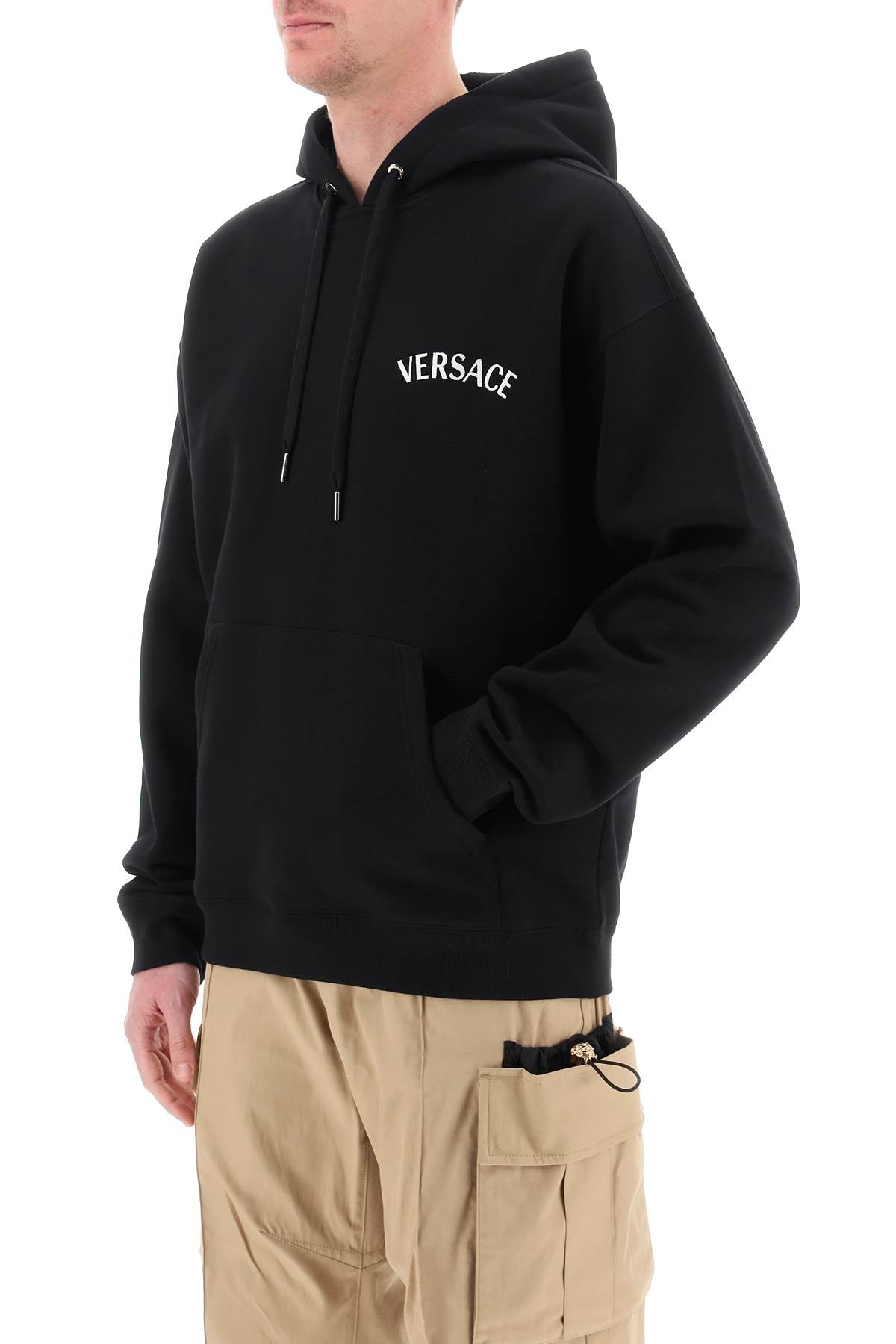 VERSACE Embroidered Stamp Sweatshirt for Men