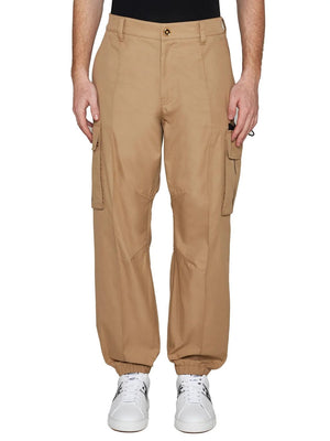 VERSACE Men's Tan Cargo Trousers for SS24