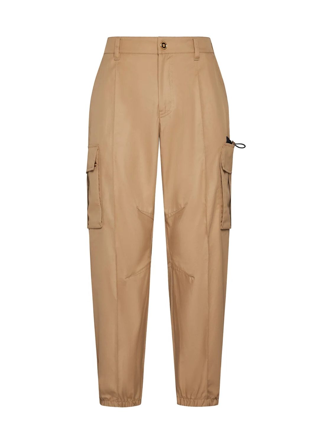 VERSACE Men's Loose Fit Cargo Pants with Gold Detailing - Size 48