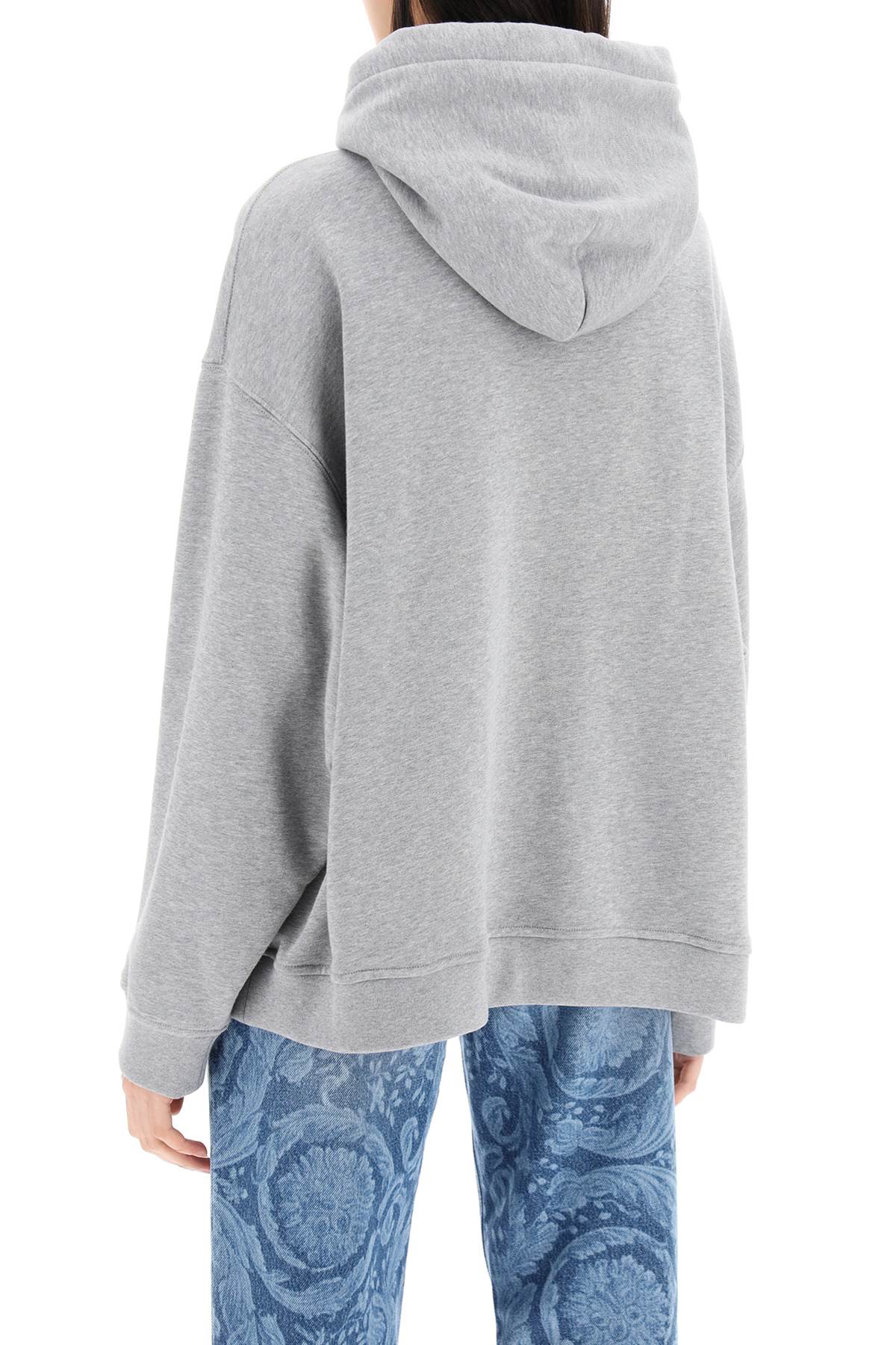 Áo Hoodie Dài Tay Màu Xám Đa Năng Cho Nữ - Bộ Sưu Tập SS24