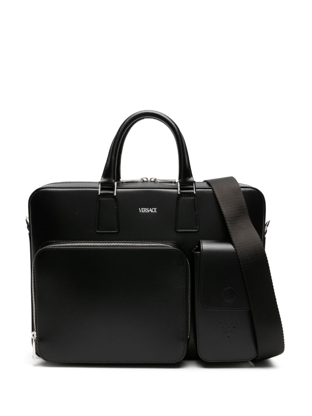 VERSACE Timeless Leather Briefcase