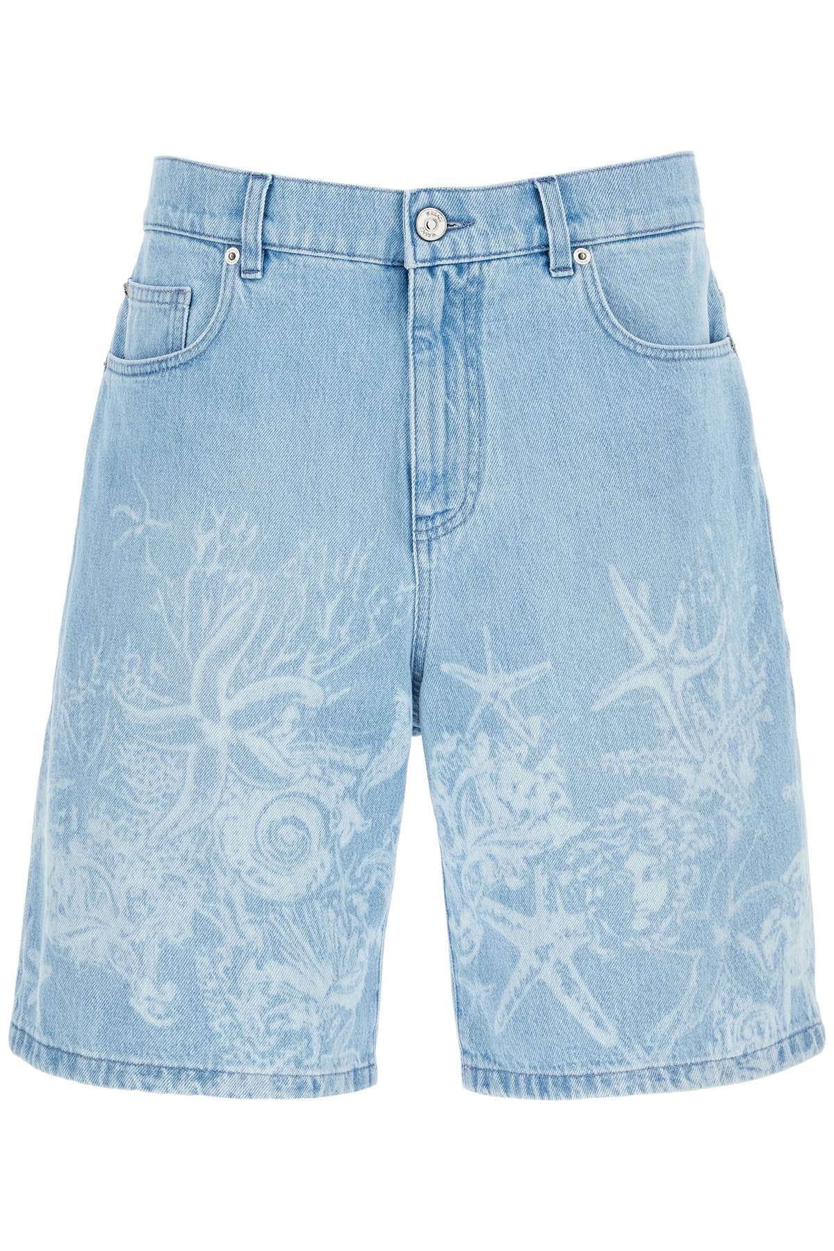 Quần Short Bermuda Jean Xanh Dải Ngọc