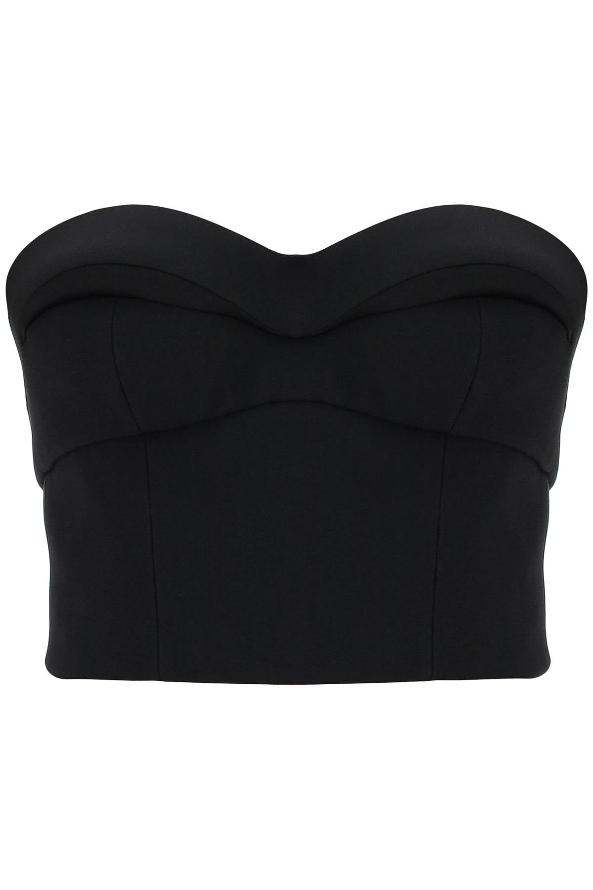 VERSACE Black Padded Bustier Crop Top for Women - Versatile and Chic