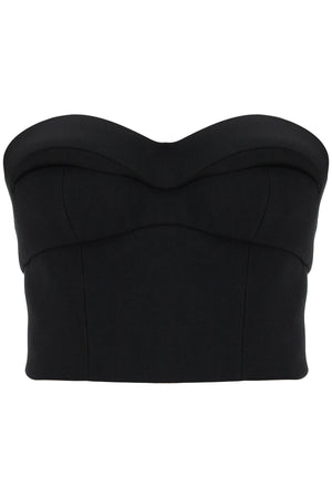 VERSACE Black Padded Bustier Crop Top for Women - Versatile and Chic