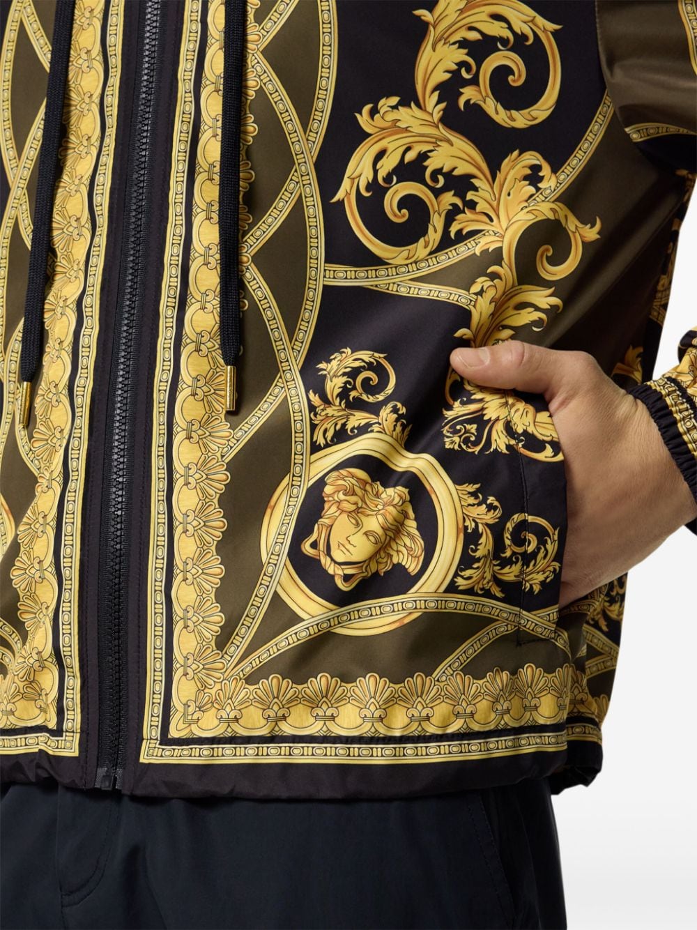 Áo Khoác Blouson Kỹ Thuật In Họa Tiết Baroque Dành Cho Nam