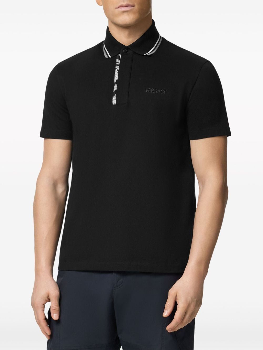 VERSACE Versatile Printed Polo for Men