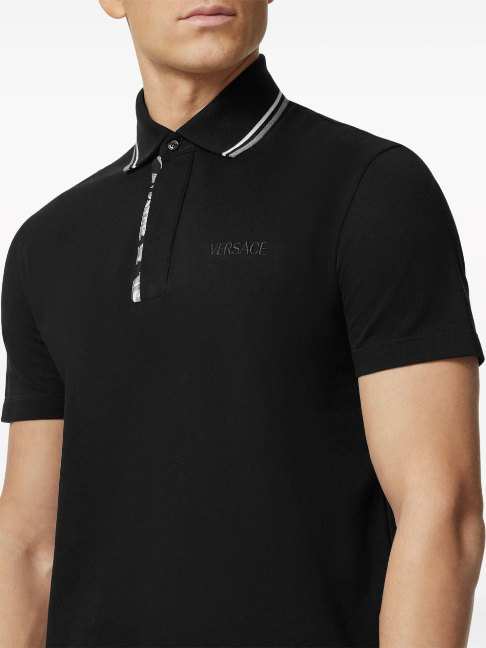 VERSACE Versatile Printed Polo for Men